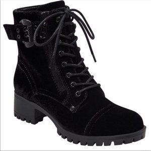 G by GUESS Velvet Upper Combat Boot